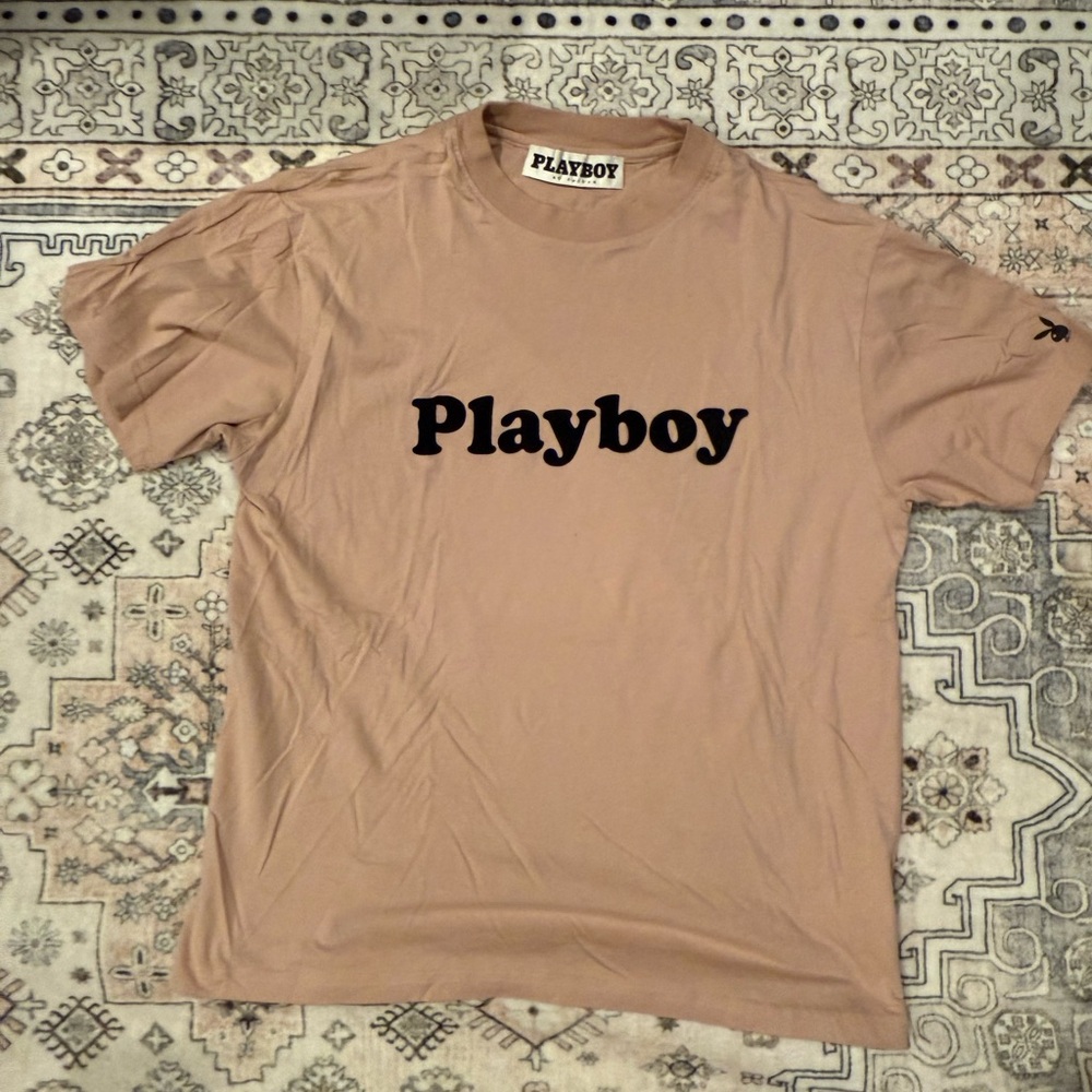 Playboy Beige Crewneck Tee